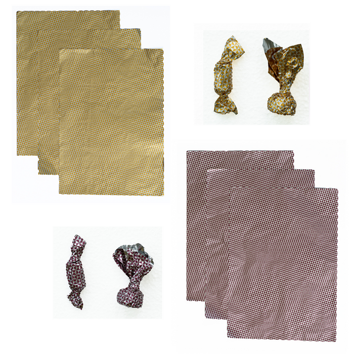 Non Embossed Aluminium Chocolate Wrapping Foil | 7 x 10 inch | Pack of 50