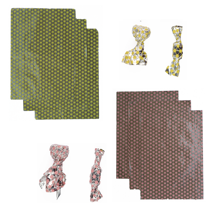 Non Embossed Aluminium Chocolate Wrapping Foil | 7 x 10 inch | Pack of 50