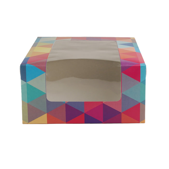 Cake Box With L-shaped Window | Polygon Design | Pack of 25