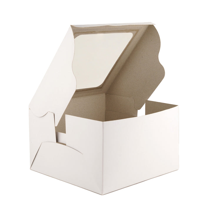 White Cake Box With Window | Pack of 25