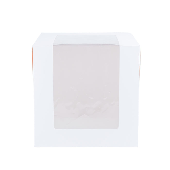 White Cake Box With L-shaped Window | Pack of 25