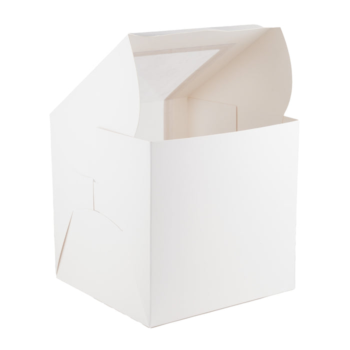White Cake Box With L-shaped Window | Pack of 25
