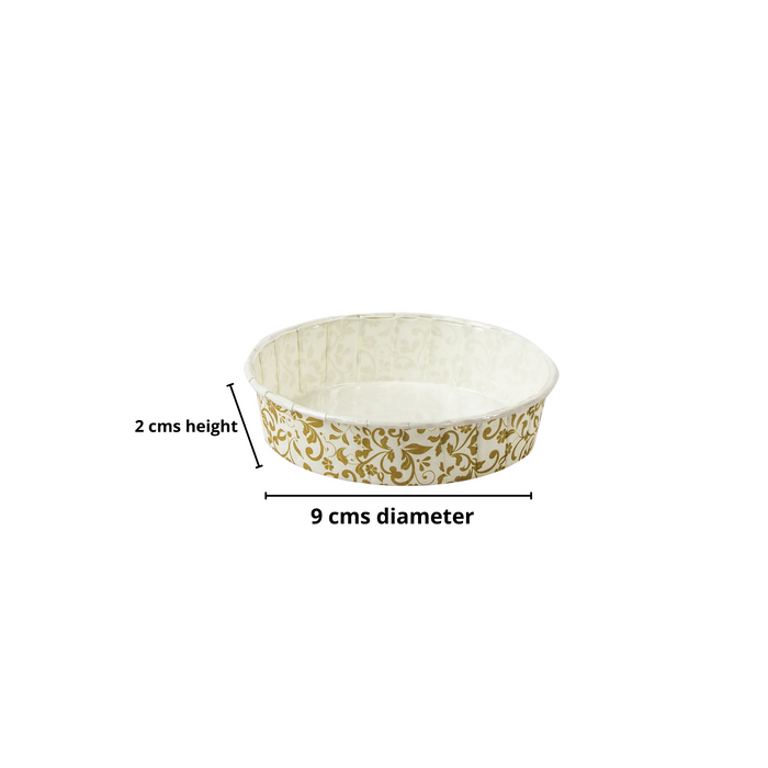 Premium Gold Floret Baking Moulds | 9 x 2 cm | 100g bake